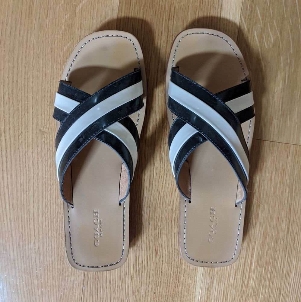 Coach striped slide